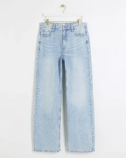 River Island high waisted relaxed straight leg jeans< Jeans