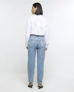 River Island high waisted relaxed boyfriend jeans< Jeans