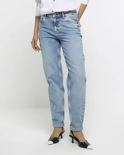 River Island high waisted relaxed boyfriend jeans< Jeans