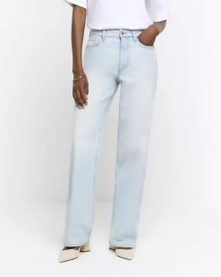 River Island high waisted relaxed straight leg jeans< Jeans