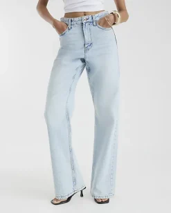 River Island high waisted relaxed straight fit jeans< Jeans