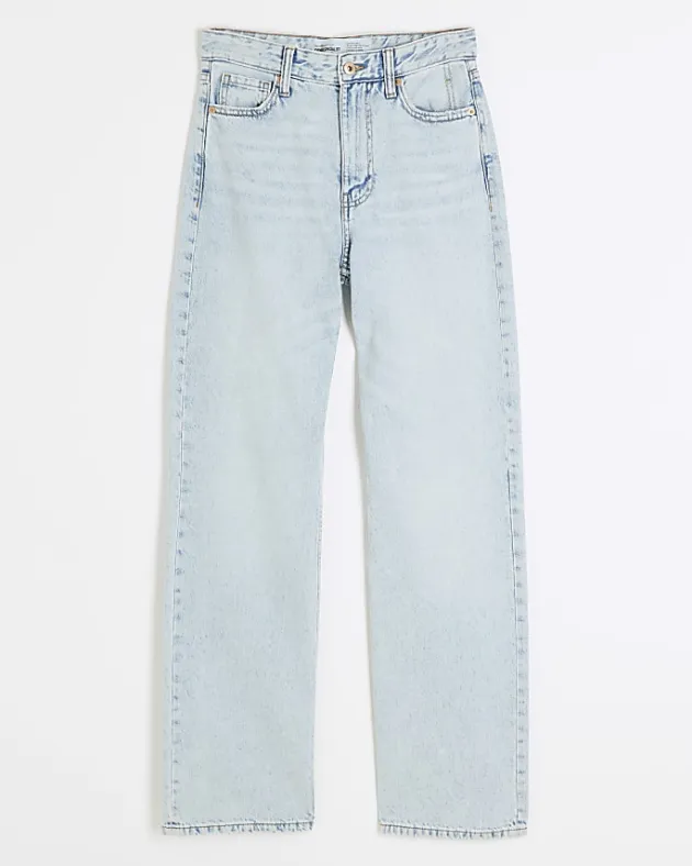 River Island high waisted relaxed straight fit jeans< Jeans