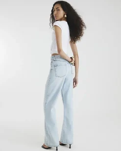 River Island high waisted relaxed straight fit jeans< Jeans