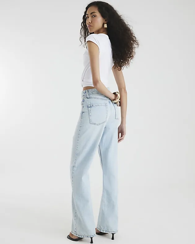River Island high waisted relaxed straight fit jeans< Jeans