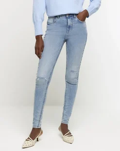 River Island high waisted ripped jeggings< Jeans