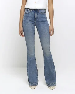 River Island high waisted tummy hold flare jeans< Jeans