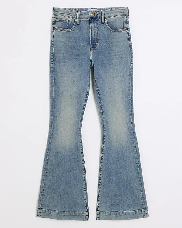 River Island high waisted tummy hold flare jeans< Jeans