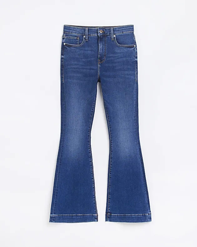 River Island high waisted tummy hold flare jeans< Jeans