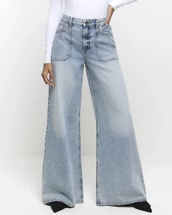 River Island high waisted wide leg jeans< Jeans