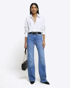 River Island high waisted wide leg jeans< Jeans