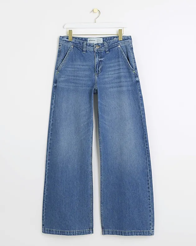 River Island mid rise baggy wide leg jeans< Jeans