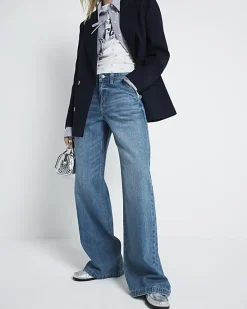 River Island mid rise baggy wide leg jeans< Jeans
