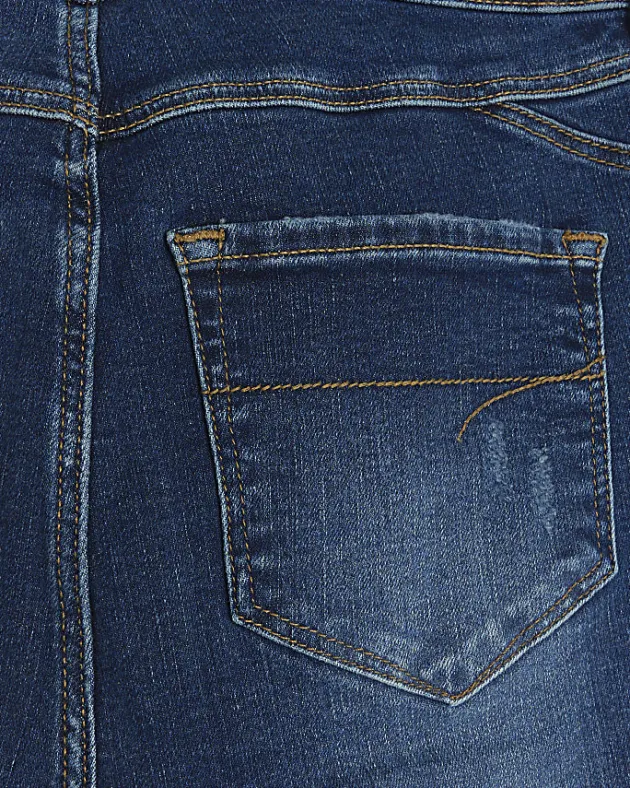 River Island mid rise bum sculpt patch skinny jeans< Jeans