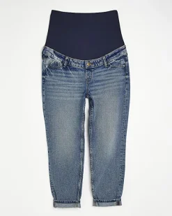 River Island mid rise maternity mom jeans< Maternity
