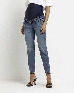 River Island mid rise maternity mom jeans< Maternity