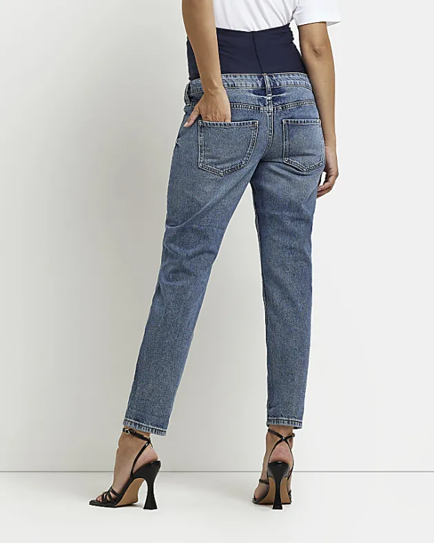 River Island mid rise maternity mom jeans< Maternity