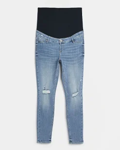 River Island mid rise maternity ripped skinny jeans< Maternity