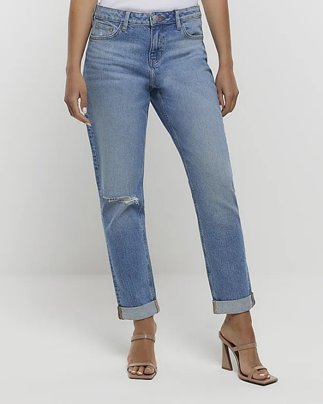 River Island mid rise relaxed straight jeans< Jeans