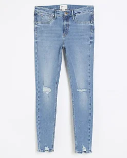 River Island molly ripped bum sculpt jeggings< Jeans