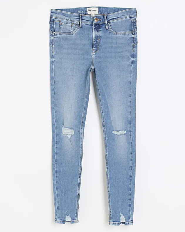 River Island molly ripped bum sculpt jeggings< Jeans