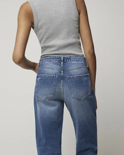 River Island patch stove pipe straight jeans< Jeans