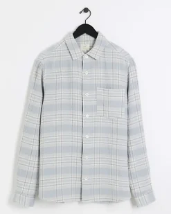 River Island regular fit check long sleeve shirt< Shirts