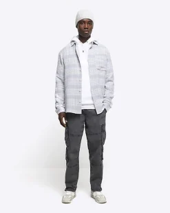 River Island regular fit check long sleeve shirt< Shirts