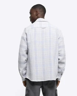River Island regular fit check long sleeve shirt< Shirts