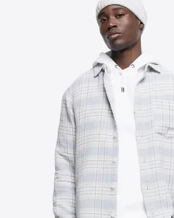 River Island regular fit check long sleeve shirt< Shirts