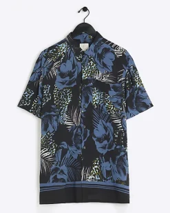 River Island regular fit floral short sleeve shirt< Shirts