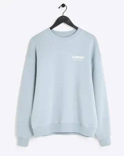 River Island regular fit graphic sweatshirt< Hoodies & Sweatshirts