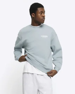 River Island regular fit graphic sweatshirt< Hoodies & Sweatshirts