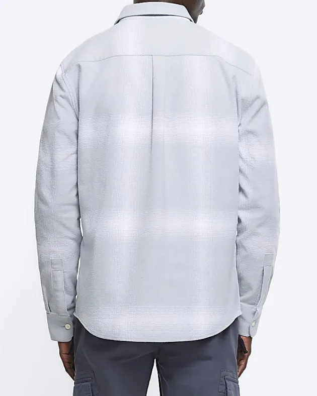 River Island regular fit plaid check shirt< Shirts