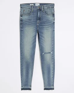 River Island ripped high waisted super skinny jeans< Jeans