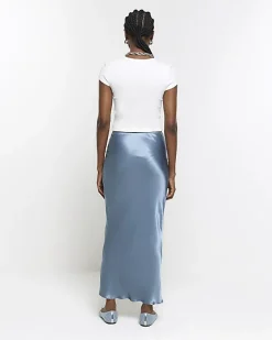 River Island satin tie waist midi skirt< Skirts