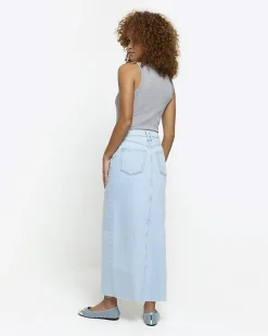 River Island seamed denim maxi skirt< Skirts