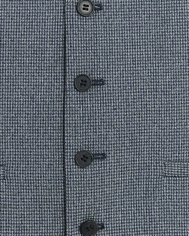 River Island skinny fit dogtooth waistcoat< Suits