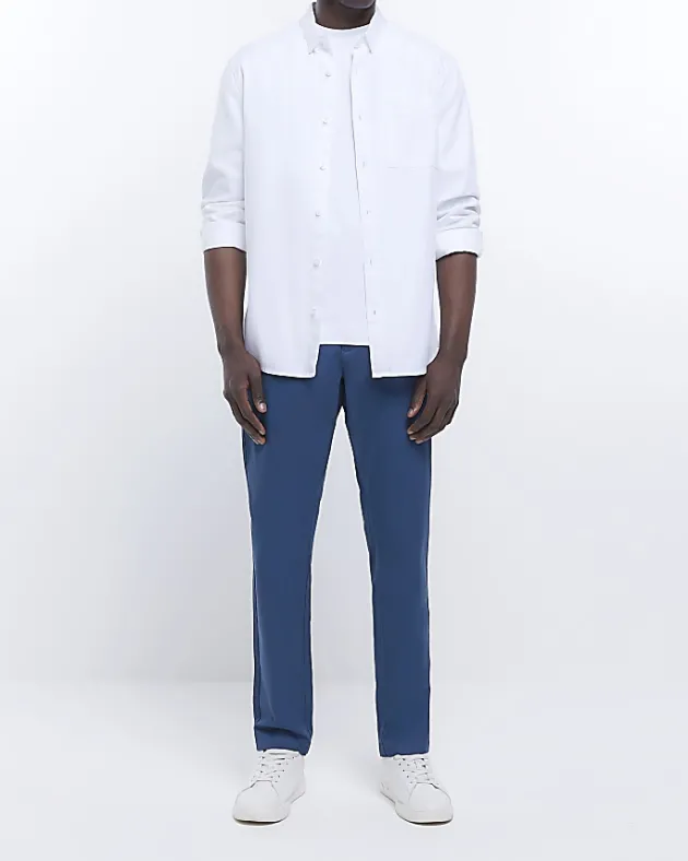 River Island slim fit casual chino trousers< Trousers