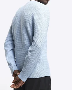 River Island slim fit waffle texture jumper< Jumpers & Cardigans
