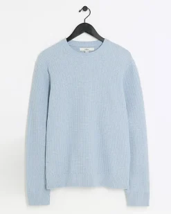 River Island slim fit waffle texture jumper< Jumpers & Cardigans