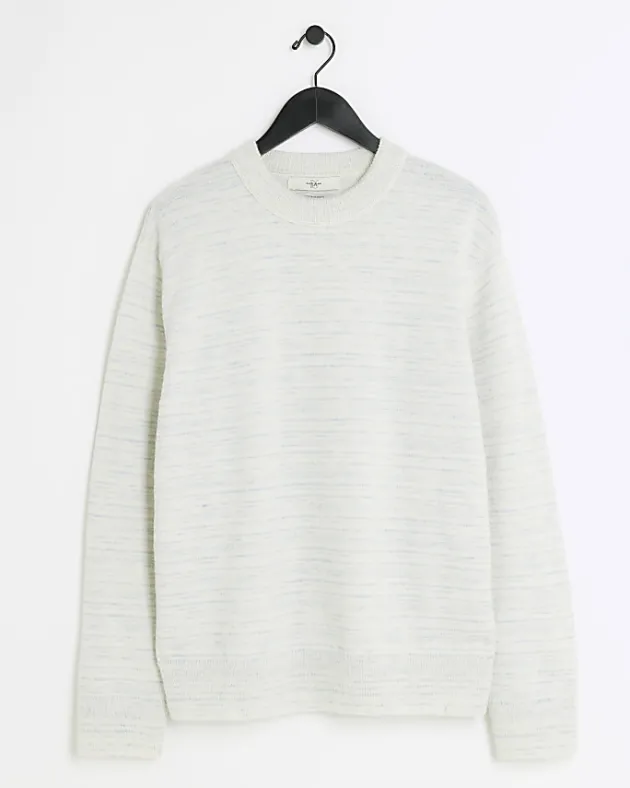 River Island slim fit wool blend crew jumper< Jumpers & Cardigans