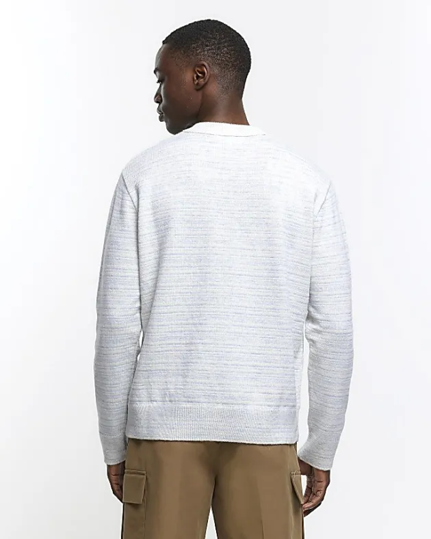 River Island slim fit wool blend crew jumper< Jumpers & Cardigans