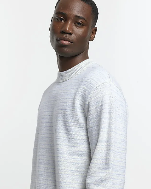 River Island slim fit wool blend crew jumper< Jumpers & Cardigans