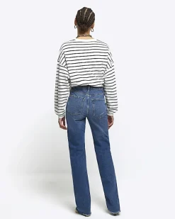 River Island stove pipe straight ripped jeans< Jeans