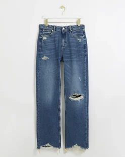 River Island stove pipe straight ripped jeans< Jeans