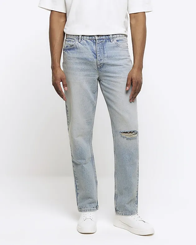 River Island straight fit ripped jeans< Jeans