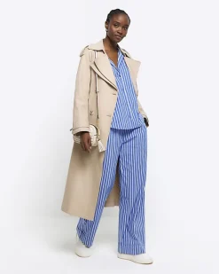 River Island stripe poplin pull on trousers< Trousers
