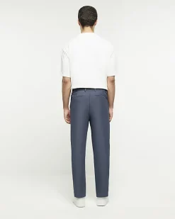 River Island tapered fit plisse smart trousers< Trousers
