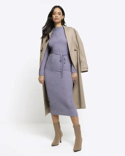 River Island textured belted bodycon midi dress< Dresses