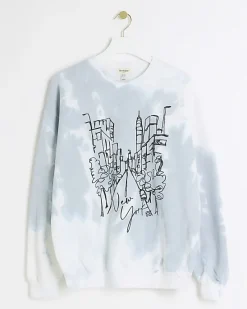 River Island tie dye graphic sweatshirt< Loungewear